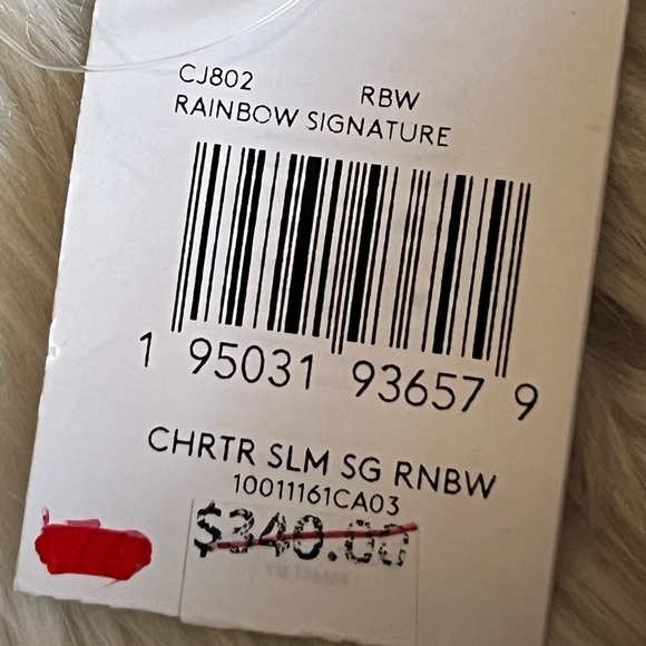 CJ802 - Coach Charter Slim Crossbody in Rainbow Signature Canvas - Picture 11 of 13